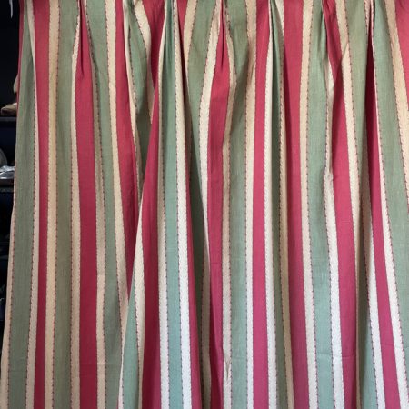 Printed striped curtain panel