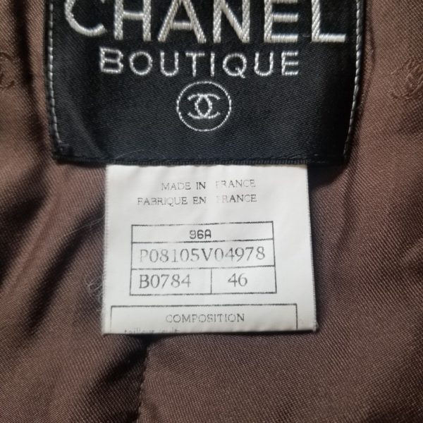 Brown Tweed Two Tone Chanel Suit Autumn 1996