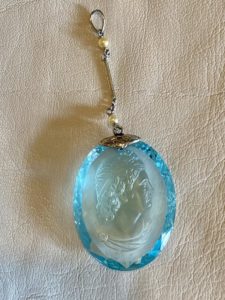 Antique Glass Cameo Interchangeable Pendant Necklace