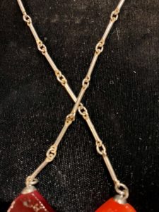 Art deco glass Bow Necklace