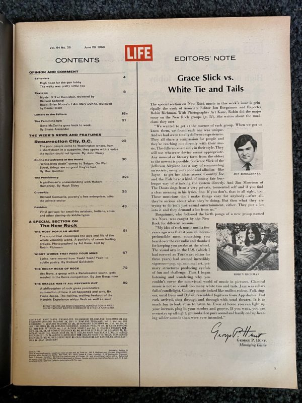 Vintage News Magazine June, 28 1968 Life Rock and Rolll