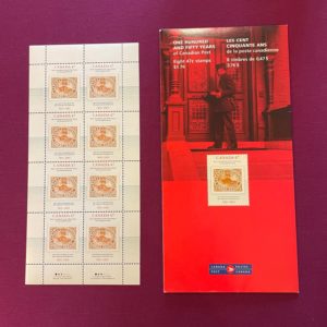 Mini stamp sheet Canada 150 years of Canada Post