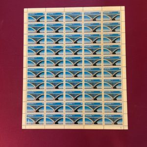 Vintage Canadian Stamp Sheet Peace Bridge