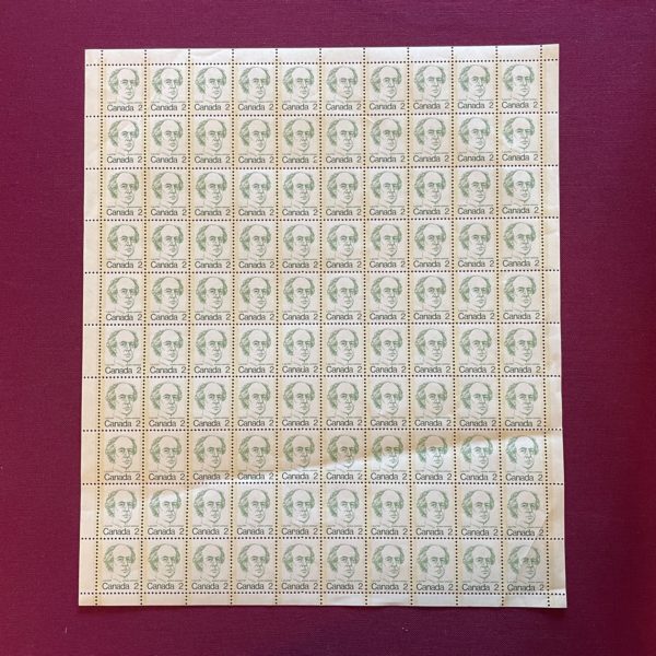 Canada Laurier Stamps sheet