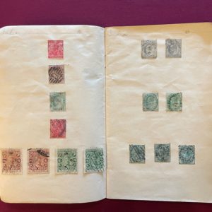 Home made stock book of India stamps
