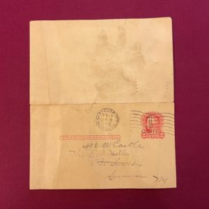US Postal Card 1922