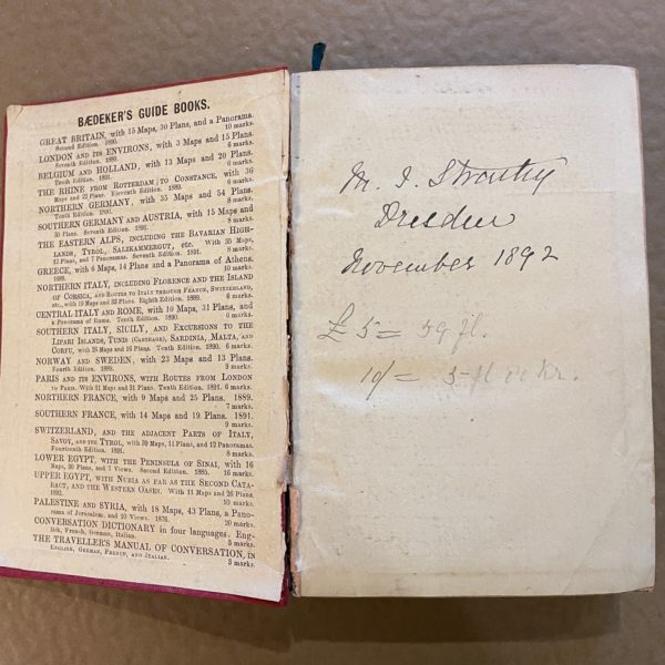 Baedeker’s Southern Germany and Austria 1891 Tour Book Guide