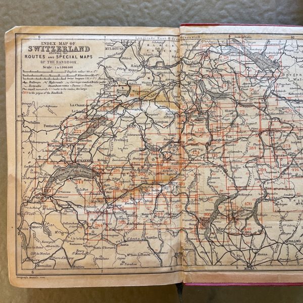 Baedeker’s Switzerland 1899 Guide Book Maps