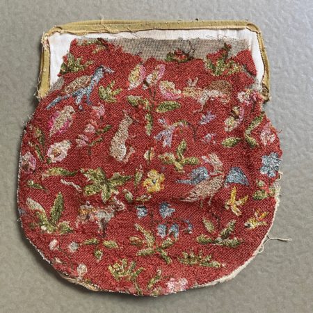 Antique Embroidered Sections For A Bag.