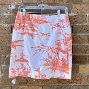 Steven Stolman Pink Toile Cotton Mini Skirt