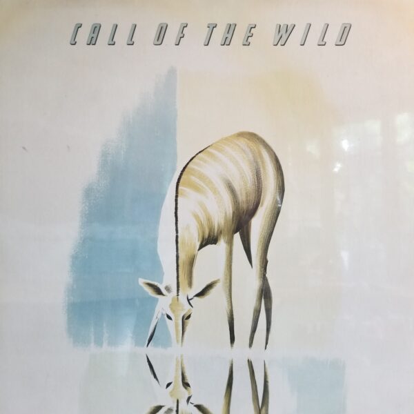 Original vintage travel advertising poster to promote South Africa as a tourist destination featuring a stylized illustration of gazelle-like animal with its image reflected in the still water below. Published by order of and at the expense of the government of the Union of South Africa, and issued by the South Africa Tourist Corporation