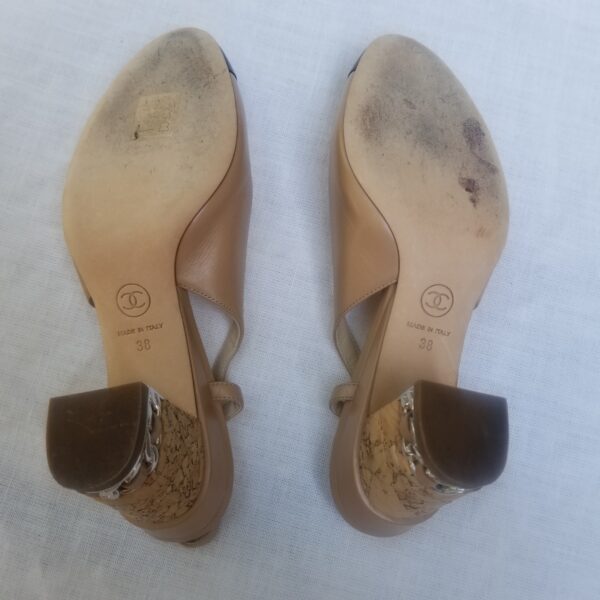 Chanel shoes cork heel