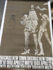harold barling town (1924-1990), unframed artist proof #12 print, 36" x 24", "new town enigmas"